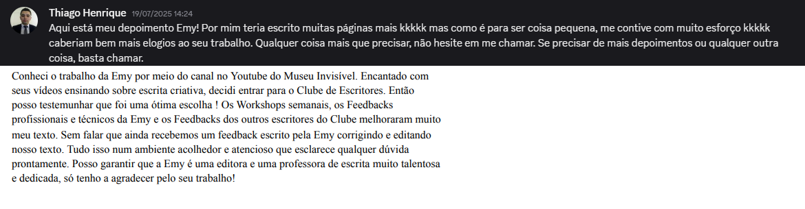 DEPOIMENTO THIAGO